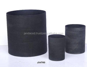 Iron <b>Metal</b> Vessel With in Black Antique Finish <b>Metal</b> Candle Vessel Candle Accessories Large Candle Vessel - Product Image 2