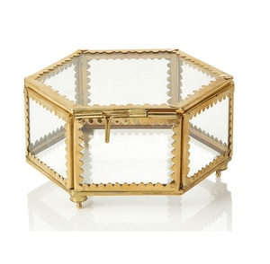 Boîte à bijoux en laiton et verre de luxe pour le stockage et la décoration - Product Image 4