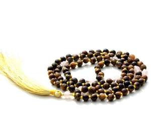 Buy Tiger's Eye 108-Cuentas de Yoga, collar con cuentas de piedra de cristal curativo - Product Image 2