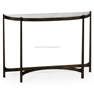 Suministros de muebles Mesa de consola de metal Tapa de mármol Diseño OEM Nueva mesa de consola de metal de tendencia para vestíbulo y villas - Product Image 1