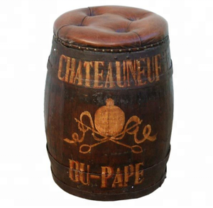 Tabouret de Bar en tonneau Vintage industriel, tabouret de Bar en bois, style AntIque, - Product Image 4