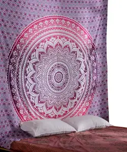 "Bless" Mandala Ombre Oost Mystic Abstract Oude Mode Bohemian Inheemse Cosmos Art, Muur Opknoping