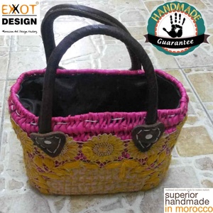 ตะกร้าช้อปปิ้งแบบดั้งเดิมของชาวโมร็อกโกอันหรูหราออกแบบแบบดั้งเดิมเพื่อความสะดวกในการพกพาถุงช้อปปิ้งระดับพรีเมียม - Product Image 5