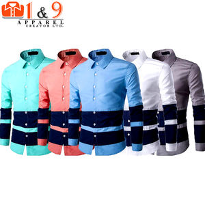 Camisa Personalizada para Hombre / Camisa Entallada para Hombre, Servicio OEM, Manga Larga, Color Otoñal, Camisas de Vestir para Adultos, Popelina 100% Algodón, Teñido en Hilo - Product Image 1