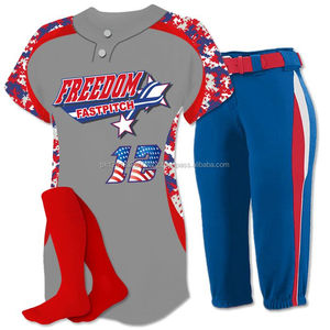 Uniforme Deportivo Personalizado de Alta Calidad, Jersey de Béisbol con Impresión por Transferencia de Calor, Unisex, Talla Grande, Antibacteriano, Transpirable y de Secado Rápido - Product Image 3