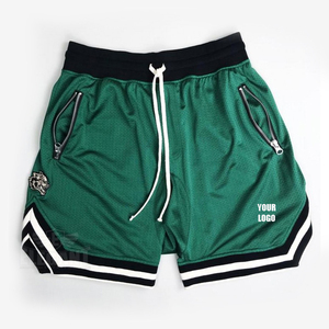 Pantalones cortos de malla de poliéster para hombre, ropa para trotar con logotipo personalizado, diseño de tu propio logotipo, de la mejor calidad - Product Image 1