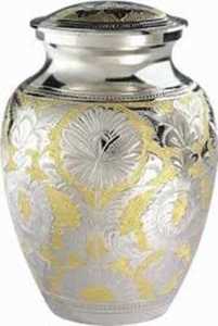 Hermosa urna de cremación de Metal conmemorativo sólido plateado estilo americano/europeo Almacenamiento de cenizas humanas para adultos latón/funeral de aluminio - Product Image 2