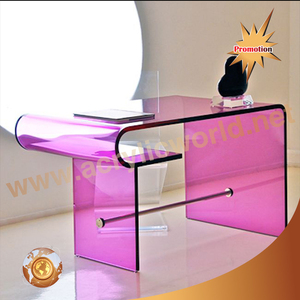 Mesa de consola para sala de estar, mesa de cóctel acrílica transparente, con giro en u - Product Image 4