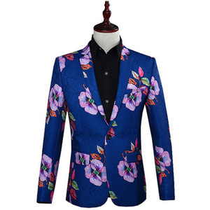 <span class=keywords><strong>Blazer</strong></span> Floreali Personalizzati di Alta Qualità con Stampa Colorata per <span class=keywords><strong>Uomo</strong></span> Completi <span class=keywords><strong>Blazer</strong></span> Maschili - Product Image 4
