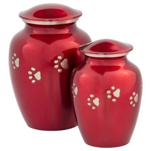 Classic Carmine Red Memorial Metal Brass/Aluminum Adults Human Funeral <b>Ashes</b> Cremation <b>Urns</b> American/European Style - Product Image 5