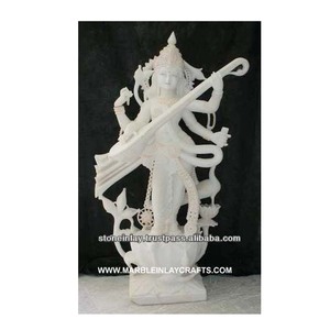 Hindú mármol Saraswati Maa estatua - Product Image 1