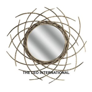 ตกแต่งผนังกระจกกรอบเหล็กแขวนผนังถนนศิลปะสำหรับห้องนั่งเล่นห้องน้ำห้องนอนแต่งหน้า24x01X24นิ้ว - Product Image 1