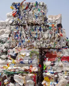 مزيج جامدة البلاستيك الصلب خردة النفايات بالة