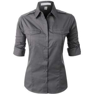 Mens Slim Fitted <b>Dress</b> Shirts 100% Cotton Breathable Feature - Product Image 5