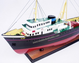 Modelo de Barco de Remolque ELBE, Modelo de Barco de Madera, Modelo Artesanal de Madera - Product Image 1