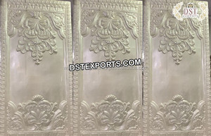 Grand cadre en fibre dorée pour mariage, look élégant, grand cadre en fibre, cadre de scène de réception florissant, décoration d'Afrique du Sud - Product Image 4