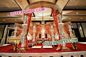 Ensemble de Mandap en fibre de cristal pour mariage, Mandap de mariage indien en fibre de cristal WASHINGTON - Product Image 3