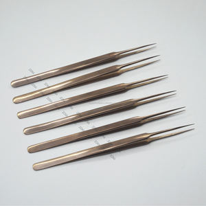 Pince à épiler pour extensions de cils en or rose Pince à épiler beauté en acier inoxydable faite à la main professionnelle pour artiste cils - Product Image 3