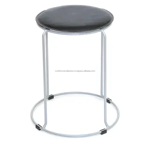 Tabouret en acier inoxydable de forme simple, idéal pour les hôpitaux, les cabinets médicaux, tabouret de comptoir rond en métal, tabouret de bar confortable - Product Image 1