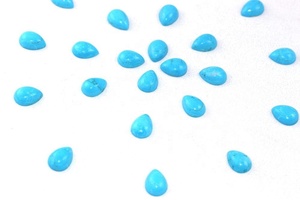 Cabujones sueltos en forma de pera de turquesa natural de 23 piezas de alta calidad para la fabricación de joyas hechas a mano - Product Image 4