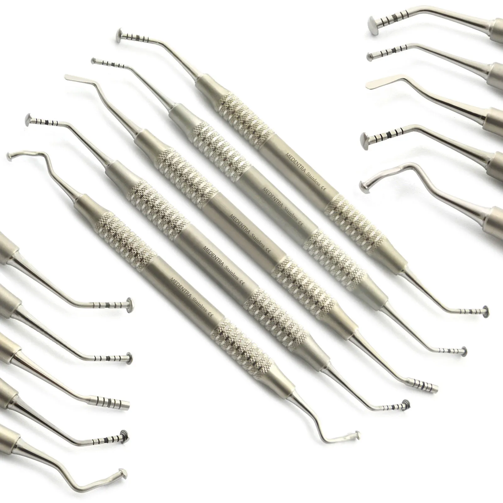 Set Of 5 Sinus Lift Mushroom Elevator Implant Dental Instruments With Cassette Stainless Steel