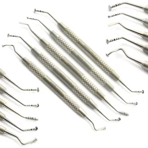 5 Instruments dentaires de levage de Sinus, implantés à la main, avec Cassette en acier inoxydable