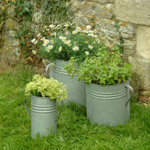 Venta al por mayor único hecho a mano galvanizado interior/exterior macetas y macetas de bajo precio para la decoración del jardín del hogar - Product Image 2