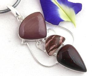 Colgante de piedras preciosas de jaspe y musgo para hombre y mujer, Plata de ley, paisaje Natural, regalo de joyería - Product Image 6