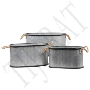Macetero de METAL galvanizado para jardín - Product Image 6
