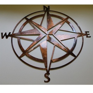 Boussole Nautique Industrielle en Métal Décorative pour la Maison, Boussole Nautique Murale en Métal Fantaisie - Product Image 5