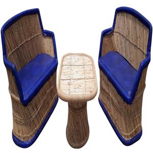 Conjunto de 2 sofás de mesa para restaurante, mobiliario de ratán de bambú para Hotel, restaurante, piscina, jardín - Product Image 2