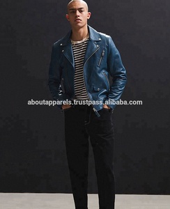 Bulk Wholesale Cheap Stylish Suede Bomber Jackets/ Genuine Sheepskin Leather Motorbike Jacket & <b>Coats</b> - Product Image 6