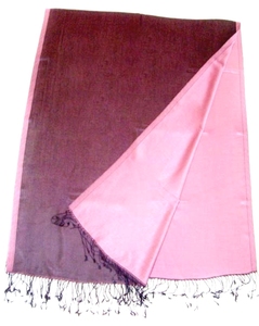 Elegante chal reversible de seda 100%, diseño de 2 colores para otoño, tamaño 70x200 - Product Image 6