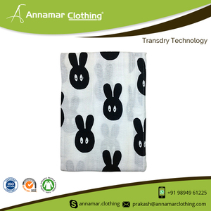 Floral Design Muslin Swaddle Blanket with Customized <b>Pattern</b> Organic Double Gauze Printed Swaddle with Customized Packaging - Product Image 2