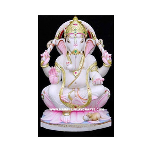 Best High Quality Lovely White Marble Ganesh Statue Dealer - Product Image 1