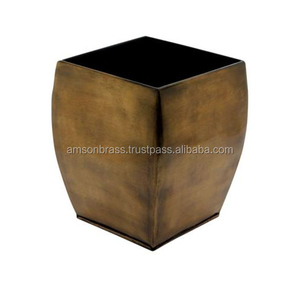 Solid Metal Flower Pot & <b>Planter</b> for Home & Office Outdoor Decoration Luxury Design Handmade <b>Planter</b> <b>Gold</b> - Product Image 3