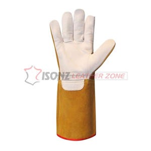 Guantes de Soldadura TIG Mig ISONZ Personalizados de Cuero de Vaca de Primera Calidad, 35CM, Resistentes al Calor, Antivibración, Sin Silicona, para Acero Argonizado - Product Image 2
