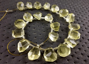 Perles de pépites de Quartz de citron à facettes naturelles pour collier, Bracelet, boucle d'oreille, bijoux de bricolage, perle de fabrication indienne - Product Image 5