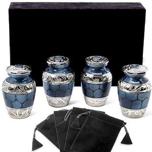 Aluminium GRAVÉ 4 PIÈCES D'ENSEMBLE URNE SOUVENIRS FOURNITURES FUNÉRAIRES - Product Image 6