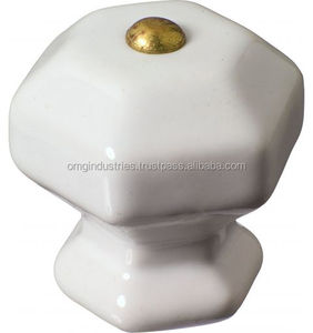 Omg Industries Bouton et poignée de porte en porcelaine peint à la main plusieurs couleurs avec pierre décorative en céramique pour cuisine Tiroirs d'hôtel - Product Image 3