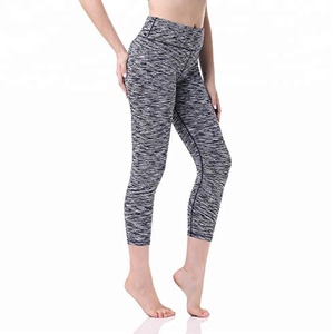 85% Polyester 15% Elastane High Quality Melange Pant Gymnastic Stretch Leggings - Product Image 4