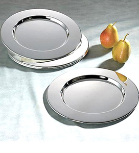 Assiette de présentation ronde en acier inoxydable, vaisselle durable et sûre pour les assiettes de présentation - Product Image 2