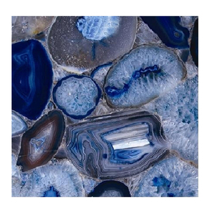 Carrelage mural exclusif en pierre d'agate bleue - Product Image 1