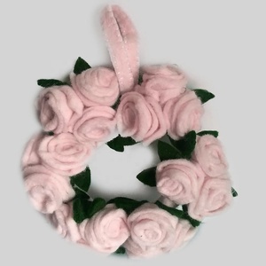 FYW-006, Vòng Hoa Nỉ Len, Thân Thiện Với Môi Trường Và Nhuộm Không Azo, Len New Zealand Nguyên Chất 100%, Được Sản Xuất Bởi Các Nghệ Nhân Phụ Nữ Lành Nghề Của Nepal - Product Image 2