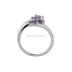 มีความเชี่ยวชาญในการตั้งค่าแหวนคลัสเตอร์ลูกแพร์ tanzanite เครื่องประดับเงินชั้นดีปรับแต่งได้สำหรับงานแต่งงานและงานเลี้ยงของขวัญงานหมั้นสำหรับเขา/เธอ - Product Image 3