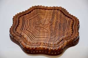 Panier en bois pliable fait à la main, paniers en bois à ressort de 12 pouces, panier pliable vintage pour fruits secs, panier pliable en bois - Product Image 6