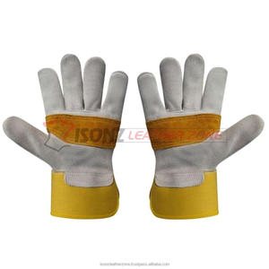 Guantes de Seguridad de Piel Dividida con Palma Reforzada, Duraderos, Antideslizantes/Anticorte, Guantes de Trabajo - Product Image 4