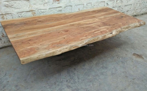 Parure de Table du repas d'acacia Live Edge, haut de Table à manger - Product Image 5