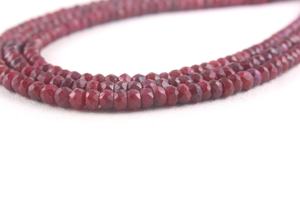 Natural <b>Red</b> Ruby Gemstone Faceted Rondelle <b>Beads</b> for Jewelry Making Bracelet Necklace Earring July Birthstone - Product Image 4
