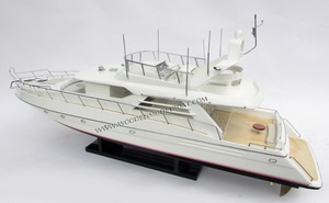Principessa 60 modello di nave da crociera in legno regalo nautico per la decorazione della casa tecnica di cedro dipinto a mano elegante decorazione - Product Image 2